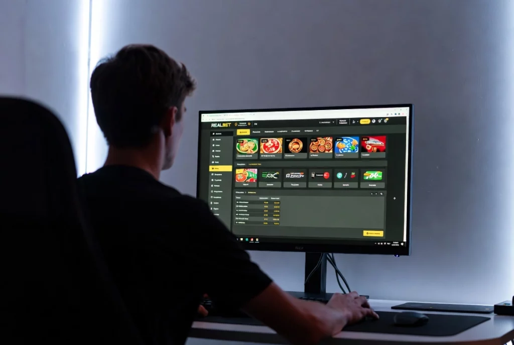 Person playing at a casino